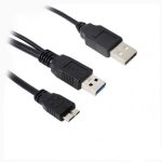 کابل تبدیل microUSB به USB 2.0 فرانت مدل FN-U3CY02 طول 0.2 متر
